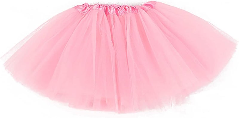 Ayhcclth Girls Tutu Classic Elastic 3 or 4 Layered Tulle Skirt Tutu for Toddler Girl, 2-8Years - Image 1
